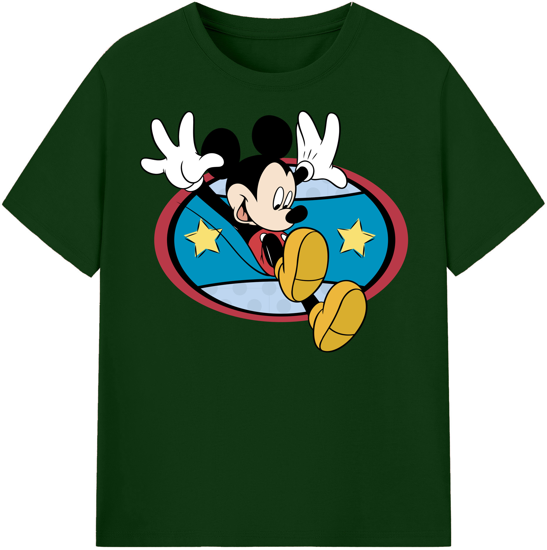 （画像用） ミッキーマウス Mickey Mouse 綿100％半袖Tシャツ（フロントプリント）